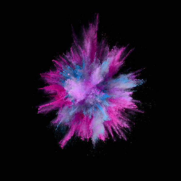 istock Colored powder explosion. Abstract closeup dust on backdrop. Colorful explode. Paint holi 1072094310