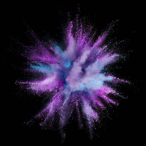 istock Colored powder explosion. Abstract closeup dust on backdrop. Colorful explode. Paint holi 1072094376