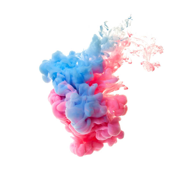 istock Ink in water. Splash paint mixing. Multicolored liquid dye. Abstract  sculpture background color 1072095950
