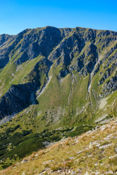 istock Distant mountain cores in slovakia Tatra mountain trails 1072104610