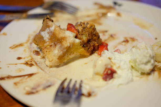 istock Empty dish after eating dessert. A dirty plate 1072107562