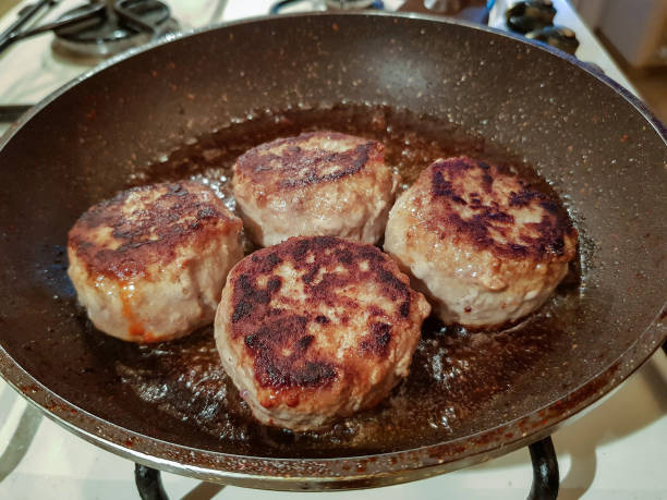 istock Delicious cutlets of minced meat 1072108146