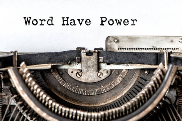 istock Word Have Power typed words on a vintage typewriter. Close up 1072113148