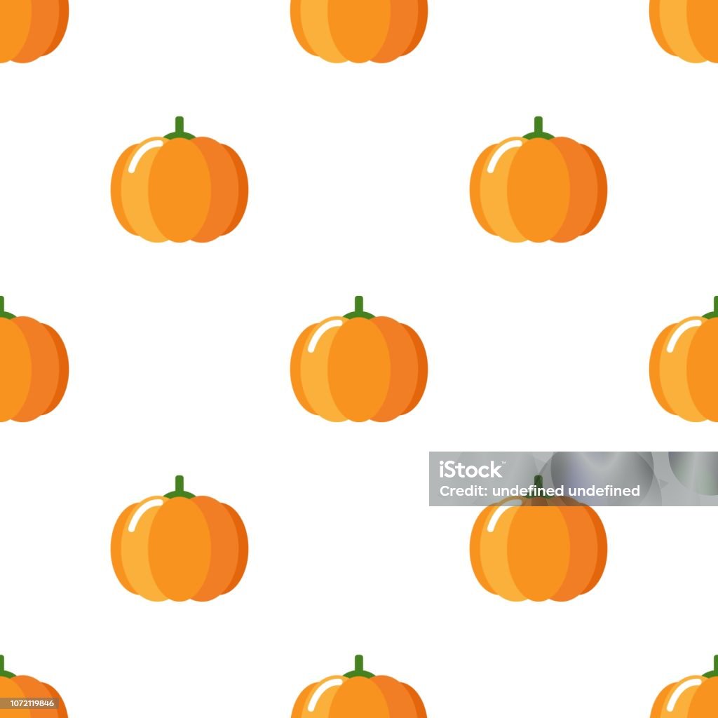 Cartoon Cute Pumpkin On White Background Seamless Pattern Flat Vector Illustration Stock Illustration - Download Image Now - iStock Cartoon Cute Pumpkin On White Background Seamless Pattern Flat Vector Illustration Stock Illustration - Download Image Now - iStock
