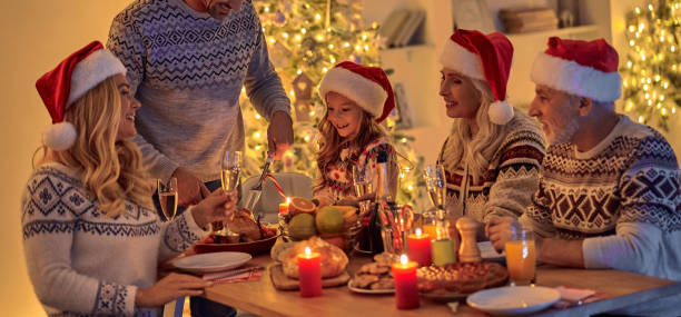 istock Christmas family dinner 1072123246