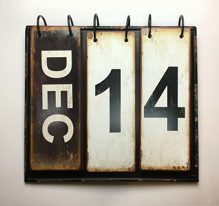 December 14 with vintage calendar
