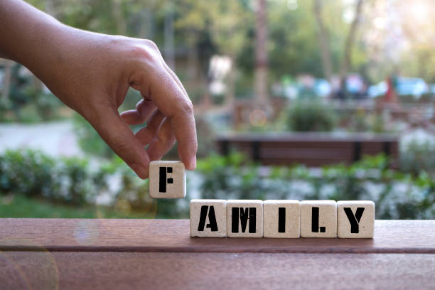 istock FAMILY Concept with Hand and alphabet blocks 1072126628
