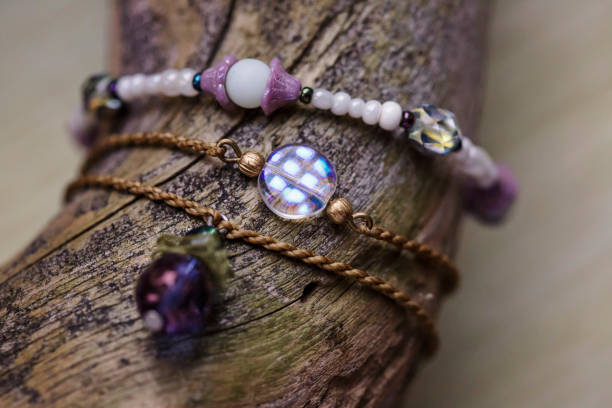 istock Three fashionable mineral stone beads bracelets 1072129714