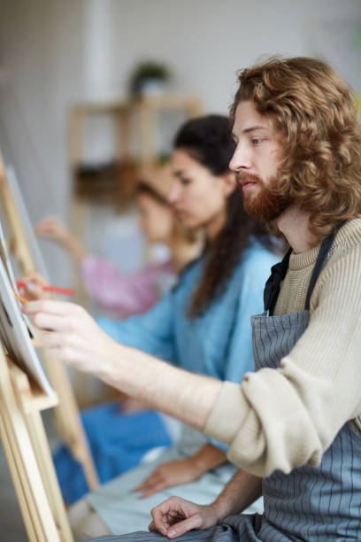 istock Lesson of painting in studio 1072131234