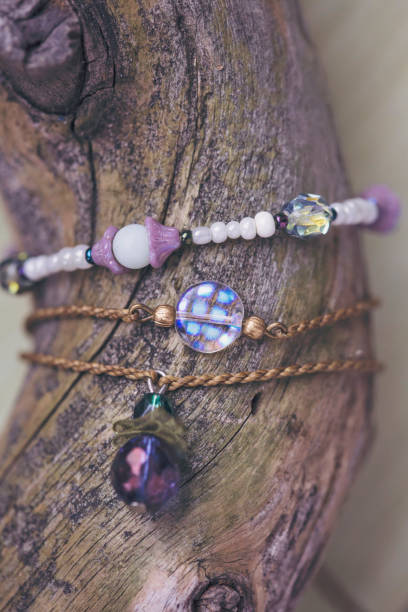 istock Three fashionable mineral stone beads bracelets 1072131552