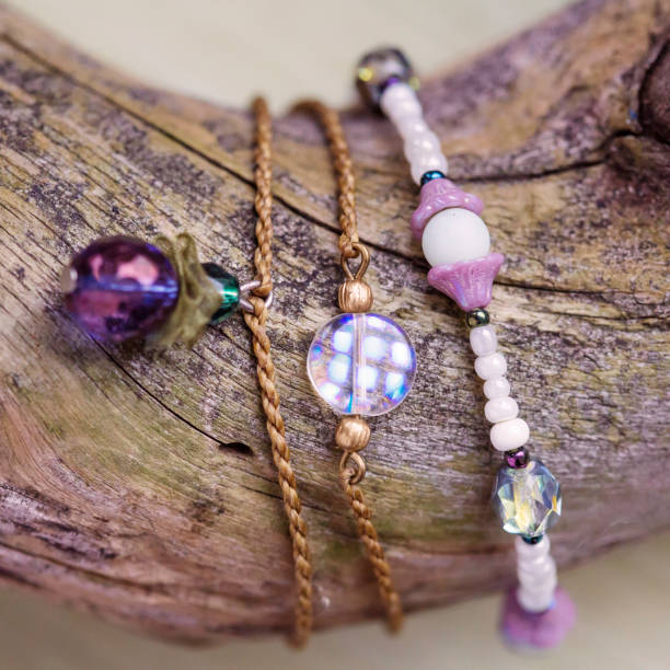 istock Three fashionable mineral stone beads bracelets 1072131574