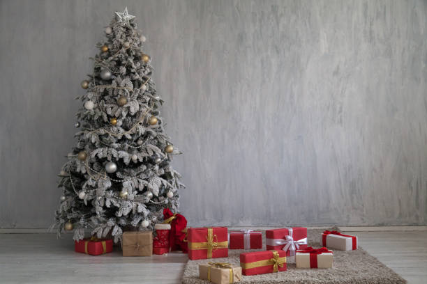 istock Christmas Interior home decor gifts new year tree 1072131650