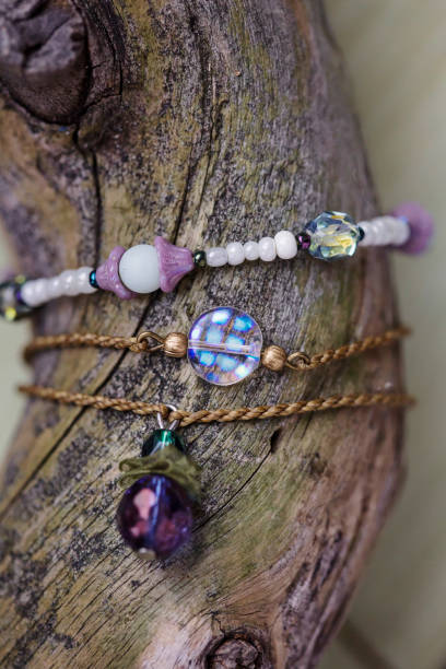 istock Three fashionable mineral stone beads bracelets 1072131734