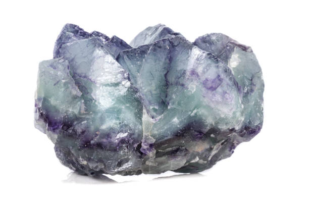istock Macro mineral stone Fluorite on white background 1072133056