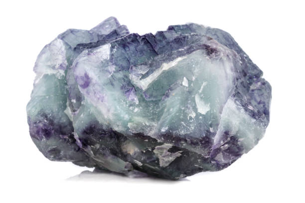 istock Macro mineral stone Fluorite on white background 1072133340