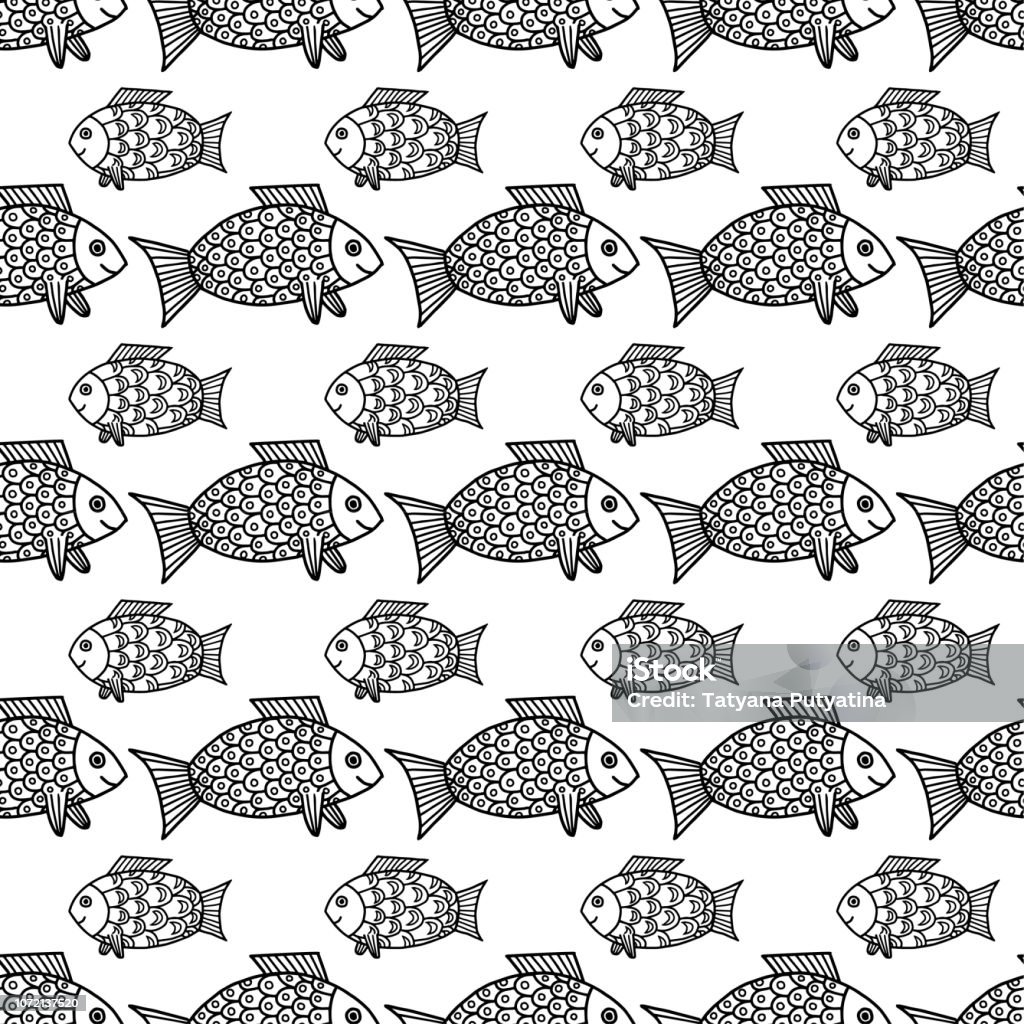 Abstract Fish Patterns Abstract Patterns Fish Doodles Sketch Stock Illustration - Download ...