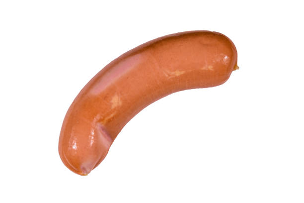 istock Heap of sausages isolated on a white background 1072138242