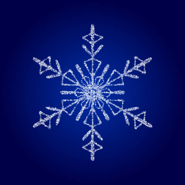 ilustraciones, imágenes clip art, dibujos animados e iconos de stock de copo de nieve de cristal vector - ice crystal textured ice winter