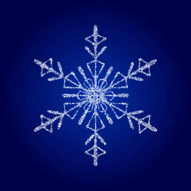 Vector illustration of Vector crystal snowflake