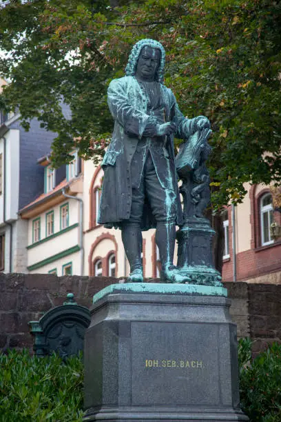 Monument of Johann Sebastian Bach in Eisenach, Germany