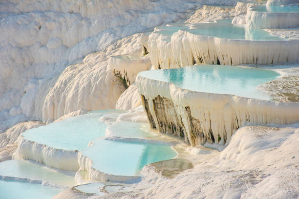 istock Pamukkale, natural pool with blue water, Turkey 1072156082