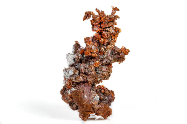 istock Macro mineral stone Copper on white background 1072156514