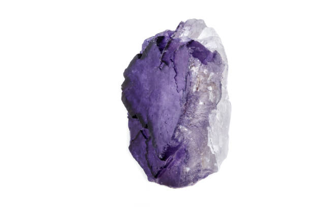 istock Macro mineral stone Fluorite on a white background 1072158540