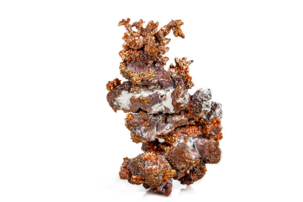 istock Macro mineral stone Copper on white background 1072158740