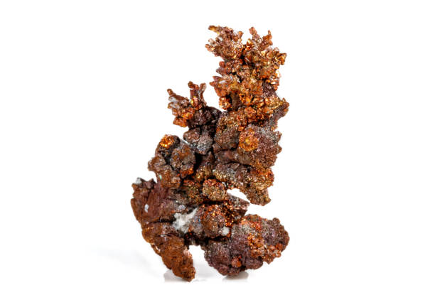 istock Macro mineral stone Copper on white background 1072158784