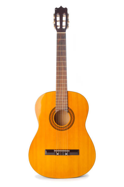 istock Acoustic guitar isolated on white background 1072159470