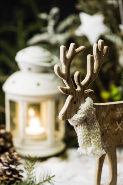 istock Christmas wooden reindeer, decorative 1072169158