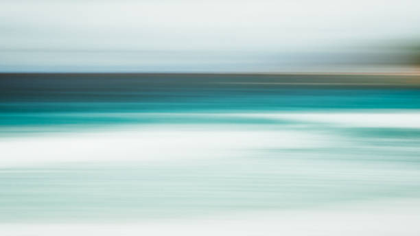 istock Empty sea and beach background with copy space, Long exposure, blur motion blue abstract gradient background 1072169356