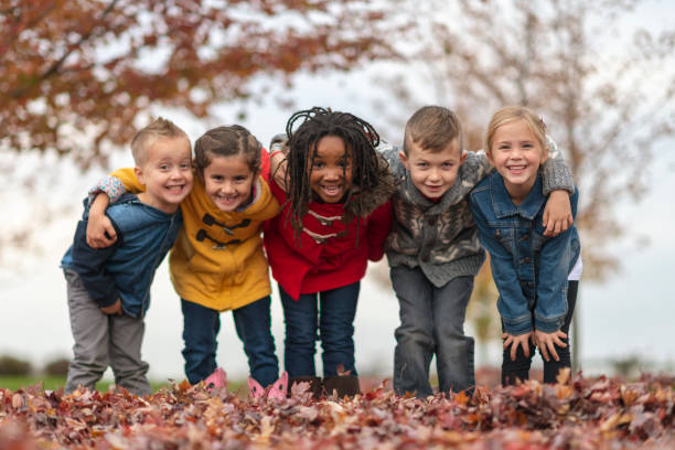 istock Five friends in autumn 1072171110