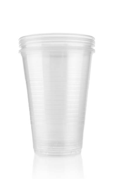 istock Plastic cups close up isolated on white background 1072173672