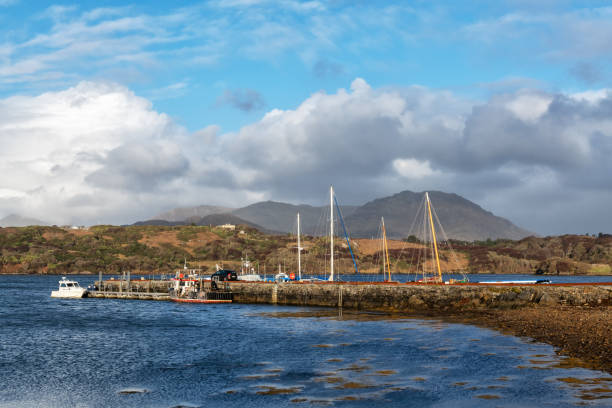 Letterfrack Harbour, County Galway, Ireland Letterfrack Harbour, Connemara, County Galway, Ireland. connemara national park stock pictures, royalty-free photos & images