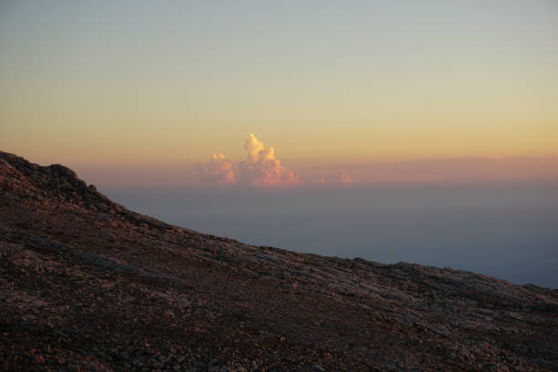 Spectacular sunrise view of Uludag peak sunrise, magnificent, landscape, background, beautiful, beauty, blue, pink, bright, cloud, clouds, color, colorful, environment, heaven, mountain çevre stock pictures, royalty-free photos & images