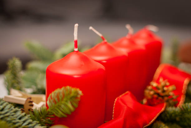 istock Close up of an advent wreath 1072179314