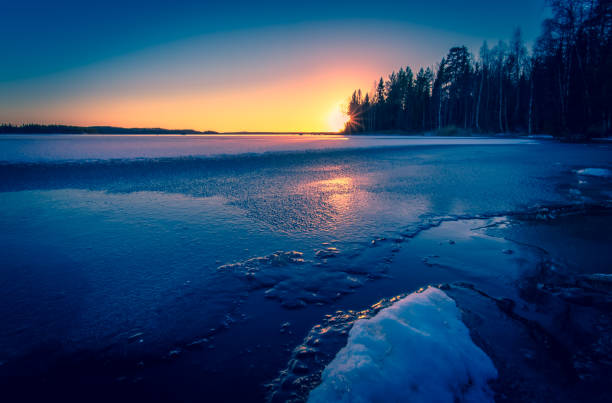 istock Winter sunset view from Sotkamo, Finland 1072182732