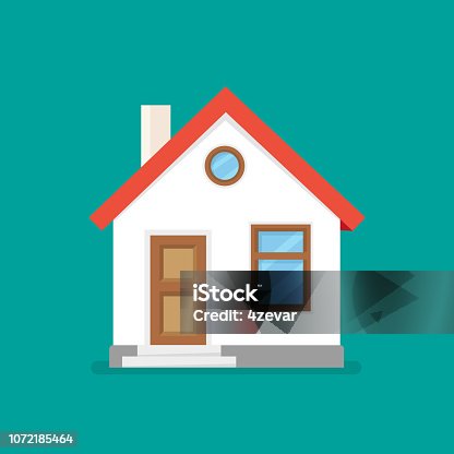 istock House flat icon. Vector illustration 1072185464