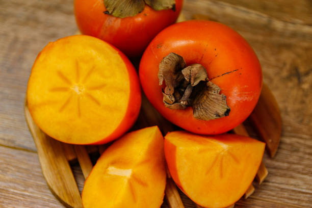 istock Ripe Persimmon kaki fruit or japanese apple 1072185852