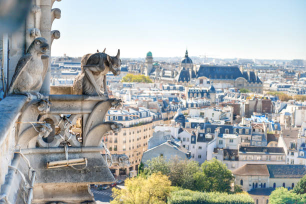 istock Gargoyle statue on Notre Dame de Paris 1072188628