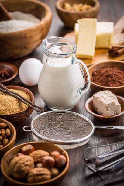 istock Variation of baking ingredients for Christmas cookies and cake 1072188716