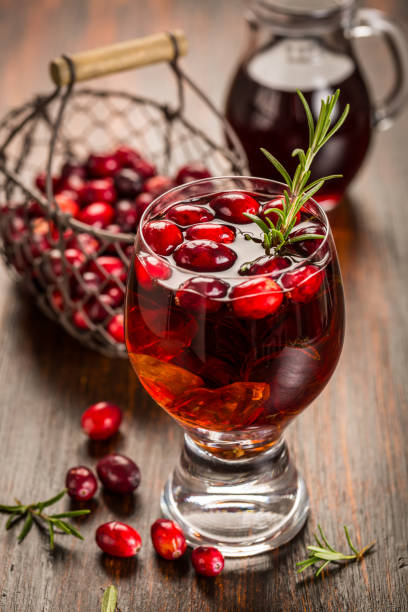 istock Mulled wine or hot punch with cranberries for Christmas 1072188738