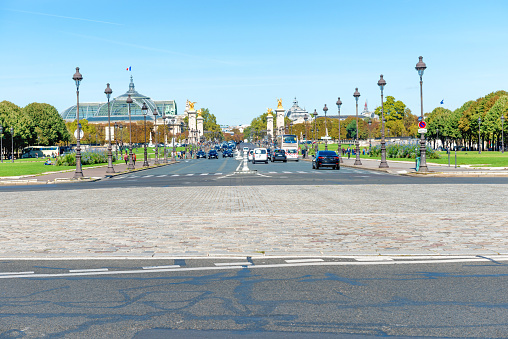 Alexandre III bridge near Les Invalides in Paris, France