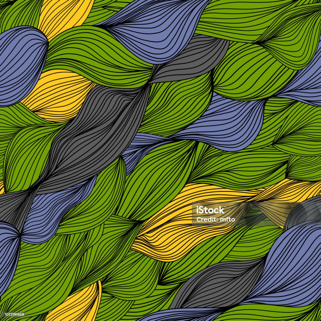 Multi Pattern Drawimg Seamless Multi Colored Hand Drawn Pattern Stock Illustration - Download ...