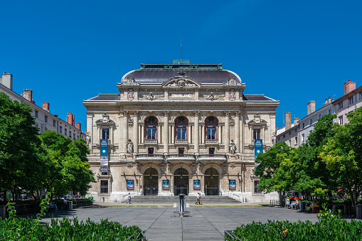 Lyon, France - July 18, 2018: The Theatre des Celestins is a theatre building on square des Celestins in Lyon.