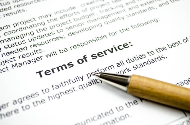 istock Terms of service with wooden pen 1072201476