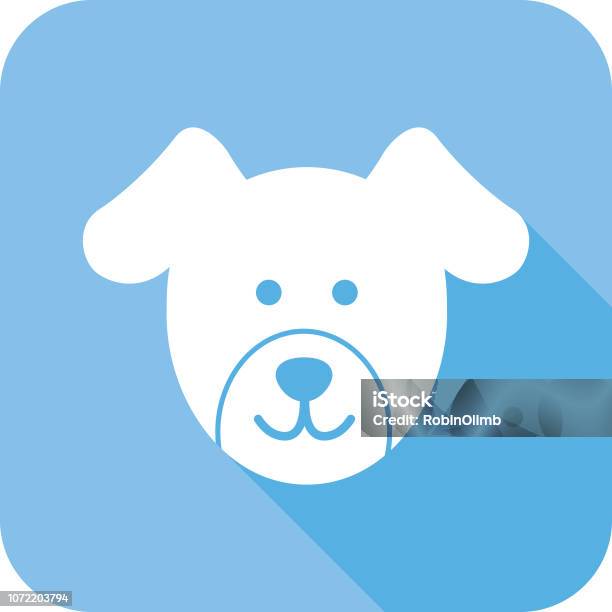 Blue Puppy Face Icon Stock Illustration - Download Image Now - Animal, Animal Body Part, Animal Head