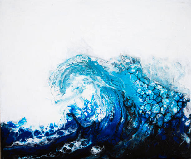 istock Beautiful ocean wave. Acrylic painting 1072203976