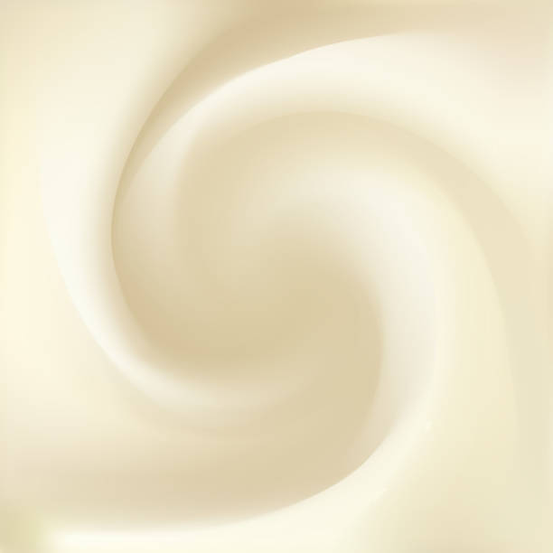 ilustrações de stock, clip art, desenhos animados e ícones de syrup, mayonnaise, yogurt, ice cream, condensed milk, whipped cream or fluid cheese with space for text. whirl light beige eddy surface. close up view. gradient mesh background - chocolate backgrounds swirl pattern